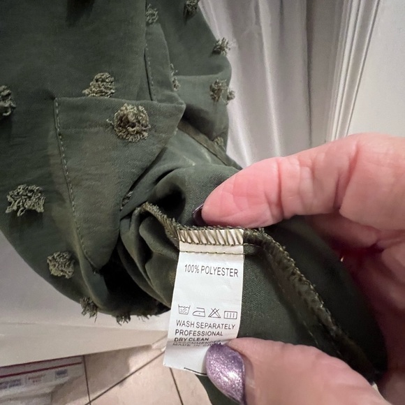 AL’MAGE olive sheath sun dress/coverup size s - Picture 5 of 6